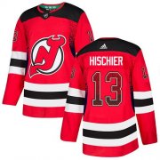 Wholesale Cheap Adidas Devils #13 Nico Hischier Red Home Authentic Drift Fashion Stitched NHL Jersey