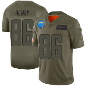 Wholesale Cheap Nike Chargers #86 Hunter Henry Camo Men\'s Stitched NFL Limited 2019 Salute To Service Jersey