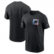 Wholesale Cheap Men's Carolina Panthers Black 2023 Crucial Catch Sideline Tri-Blend T-Shirt