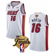 Wholesale Cheap Men's Miami Heat #16 Caleb Martin White 2023 Finals Association Edition With NO.6 Patch Stitched Basketball Jersey