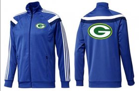 Wholesale Cheap NFL Green Bay Packers Team Logo Jacket Blue_4