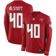 Wholesale Cheap Nike Buccaneers #40 Mike Alstott Red Team Color Men's Stitched NFL Limited Therma Long Sleeve Jersey