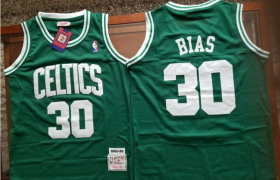 Wholesale Cheap Men\'s Boston Celtics #30 Len Bias Green Swingman Throwback Jersey