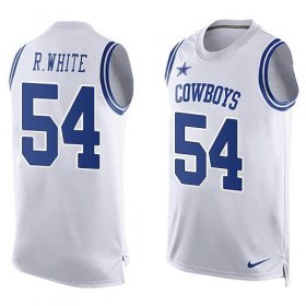 Wholesale Cheap Nike Cowboys #54 Randy White White Men\'s Stitched NFL Limited Tank Top Jersey