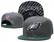 Wholesale Cheap Eagles Team Logo Gray Green Adjustable Hat TX