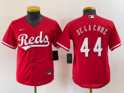 Wholesale Cheap Youth Cincinnati Reds #44 Elly De La Cruz Red Cool Base Stitched Baseball Jersey2