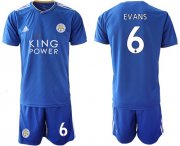 Wholesale Cheap Leicester City #6 Evans Home Soccer Club Jersey
