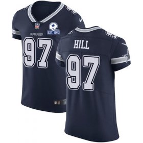 Wholesale Cheap Nike Cowboys #97 Trysten Hill Navy Blue Team Color Men\'s Stitched With Established In 1960 Patch NFL Vapor Untouchable Elite Jersey
