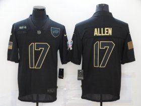 Wholesale Cheap Men\'s Buffalo Bills #17 Josh Allen Black 2020 Salute To Service Stitched NFL Nike Limited Jersey