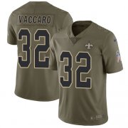Wholesale Cheap Nike Saints #32 Kenny Vaccaro Olive Men's Stitched NFL Limited 2017 Salute To Service Jersey