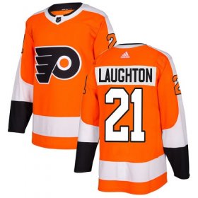 Wholesale Cheap Adidas Flyers #21 Scott Laughton Orange Home Authentic Stitched NHL Jersey