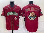 Wholesale Cheap Men's Mexico Baseball 2023 Red Team Big Logo World Baseball Classic Stitched Jersey
