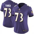 Wholesale Cheap Nike Ravens #73 Marshal Yanda Purple Team Color Women's Stitched NFL Vapor Untouchable Limited Jersey