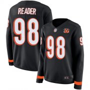 Wholesale Cheap Nike Bengals #98 D.J. Reader Black Team Color Women's Stitched NFL Limited Therma Long Sleeve Jersey