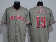 Wholesale Cheap Reds #19 Joey Votto Grey New Cool Base Stitched MLB Jersey