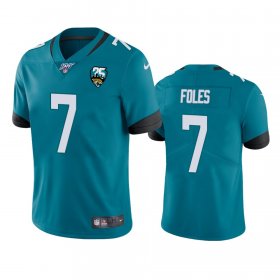 Wholesale Cheap Nike Jaguars #7 Nick Foles Teal 25th Anniversary Vapor Limited Stitched NFL 100th Season Jersey