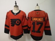 Wholesale Cheap Adidas Flyers #17 Wayne Simmonds Orange 2019 Stadium Series Stitched NHL Jersey