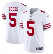 Cheap Youth San Francisco 49ers #5 Josh Dobbs White Vapor Untouchable Limited Football Stitched Jersey