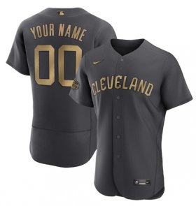 Wholesale Cheap Men\'s Cleveland Guardians Active Player Custom Charcoal 2022 All-Star Flex Base Stitched MLB Jersey