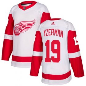 Wholesale Cheap Adidas Red Wings #19 Steve Yzerman White Road Authentic Stitched Youth NHL Jersey