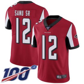 Wholesale Cheap Nike Falcons #12 Mohamed Sanu Sr Red Team Color Men\'s Stitched NFL 100th Season Vapor Limited Jersey