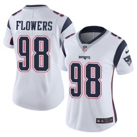 Wholesale Cheap Nike Patriots #98 Trey Flowers White Women\'s Stitched NFL Vapor Untouchable Limited Jersey