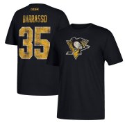 Wholesale Cheap Pittsburgh Penguins #35 Tom Barrasso CCM Retired Player Name & Number T-Shirt Black