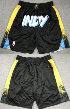 Cheap Men\'s Indiana Pacers Black City Edition Shorts (Run Small)