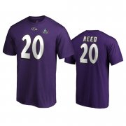 Wholesale Cheap Baltimore Ravens #20 Ed Reed Purple 2019 Hall Of Fame NFL T-Shirt