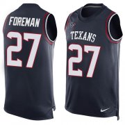 Wholesale Cheap Nike Texans #27 D'Onta Foreman Navy Blue Team Color Men's Stitched NFL Limited Tank Top Jersey