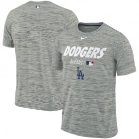Wholesale Cheap Los Angeles Dodgers Nike Authentic Collection Velocity Team Issue Performance T-Shirt Gray