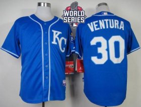 Wholesale Cheap Royals #30 Yordano Ventura Light Blue Alternate 2 Cool Base Stitched MLB Jersey