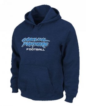 Wholesale Cheap Carolina Panthers Authentic Font Pullover Hoodie Dark Blue