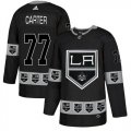Wholesale Cheap Adidas Kings #77 Jeff Carter Black Authentic Team Logo Fashion Stitched NHL Jersey