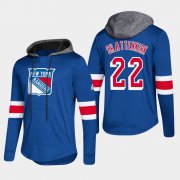 Wholesale Cheap Rangers #22 Kevin Shattenkirk Blue 2018 Pullover Platinum Hoodie