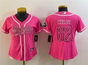Cheap Women's Philadelphia Eagles #62 Jason Kelce Pink Cool Base Stitched Baseball Jersey(Run Small)