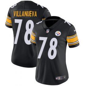 Wholesale Cheap Nike Steelers #78 Alejandro Villanueva Black Team Color Women\'s Stitched NFL Vapor Untouchable Limited Jersey