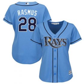 Wholesale Cheap Rays #28 Colby Rasmus Light Blue Alternate Women\'s Stitched MLB Jersey