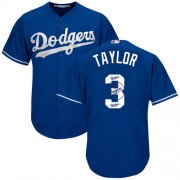 Wholesale Cheap Dodgers #3 Chris Taylor Blue Team Logo Fashion Stitched MLB Jersey