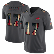 Wholesale Cheap Buffalo Bills #17 Josh Allen Nike 2018 Salute to Service Retro USA Flag Limited NFL Jersey