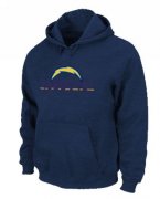 Wholesale Cheap Los Angeles Chargers Authentic Logo Pullover Hoodie Dark Blue