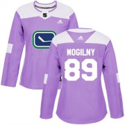 Wholesale Cheap Adidas Canucks #89 Alexander Mogilny Purple Authentic Fights Cancer Women's Stitched NHL Jersey