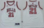 Cheap Chicago Bulls #21 Jimmy Butler White Kids Jersey