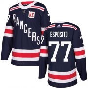 Wholesale Cheap Adidas Rangers #77 Phil Esposito Navy Blue Authentic 2018 Winter Classic Stitched NHL Jersey