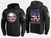 Wholesale Cheap Sabres #90 Ryan O'reilly NHL Banner Wave Usa Flag Black Hoodie