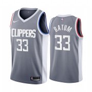 Wholesale Cheap Los Angeles Clippers #33 Nicolas Batum Gray NBA Swingman 2020-21 Earned Edition Jersey