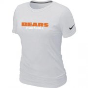 Wholesale Cheap Women's Nike Chicago Bears Sideline Legend Authentic Font T-Shirt White