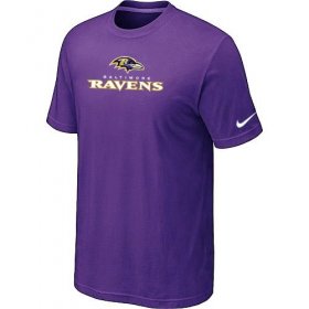 Wholesale Cheap Nike Baltimore Ravens Authentic Logo NLF T-Shirt Purple