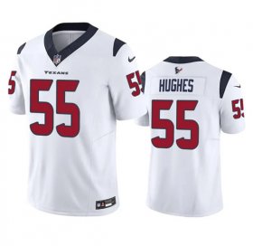 Wholesale Cheap Men\'s Houston Texans #55 Jerry Hughes White 2023 F.U.S.E Vapor Untouchable Stitched Football Jersey
