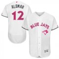 Wholesale Cheap Blue Jays #12 Roberto Alomar White Flexbase Authentic Collection Mother's Day Stitched MLB Jersey
